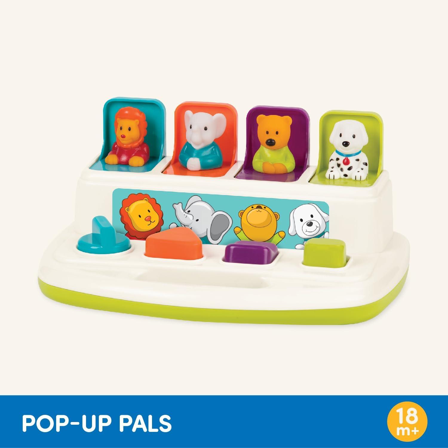 imageBattat  Cause  And  Effect Toy  Developmental Toy With Buttons ampamp Colors  Color Sorting Animal Toys  For Kids Toddlers Babies  18 Months  Pop  Up PalsPopup Pals