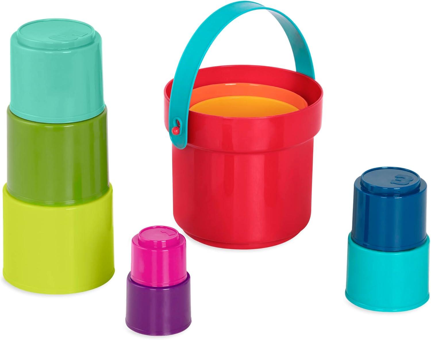 imageBattat  Cause  And  Effect Toy  Developmental Toy With Buttons ampamp Colors  Color Sorting Animal Toys  For Kids Toddlers Babies  18 Months  Pop  Up PalsStack up Cups