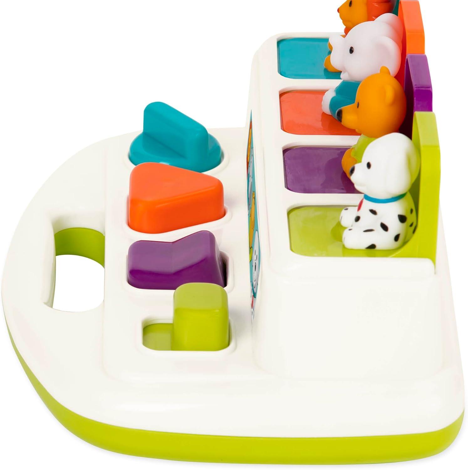 imageBattat  Cause  And  Effect Toy  Developmental Toy With Buttons ampamp Colors  Color Sorting Animal Toys  For Kids Toddlers Babies  18 Months  Pop  Up PalsPopup Pals