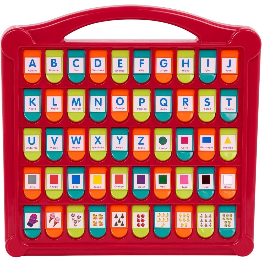 imageBattat  French Alphabet Toy For Learning  50 PopUp Flaps  Letters Words Numbers Colors Shapes  Educational Toy For Toddlers Kids  3 Years   Alphabet CacheCachefrench
