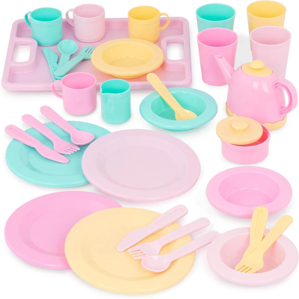 imageBattat  Play Circle  Kitchen toys For Toddlers  Baking Set  ChefS Hat ampamp Apron  Pretend Play  3 YearsDishware Playset