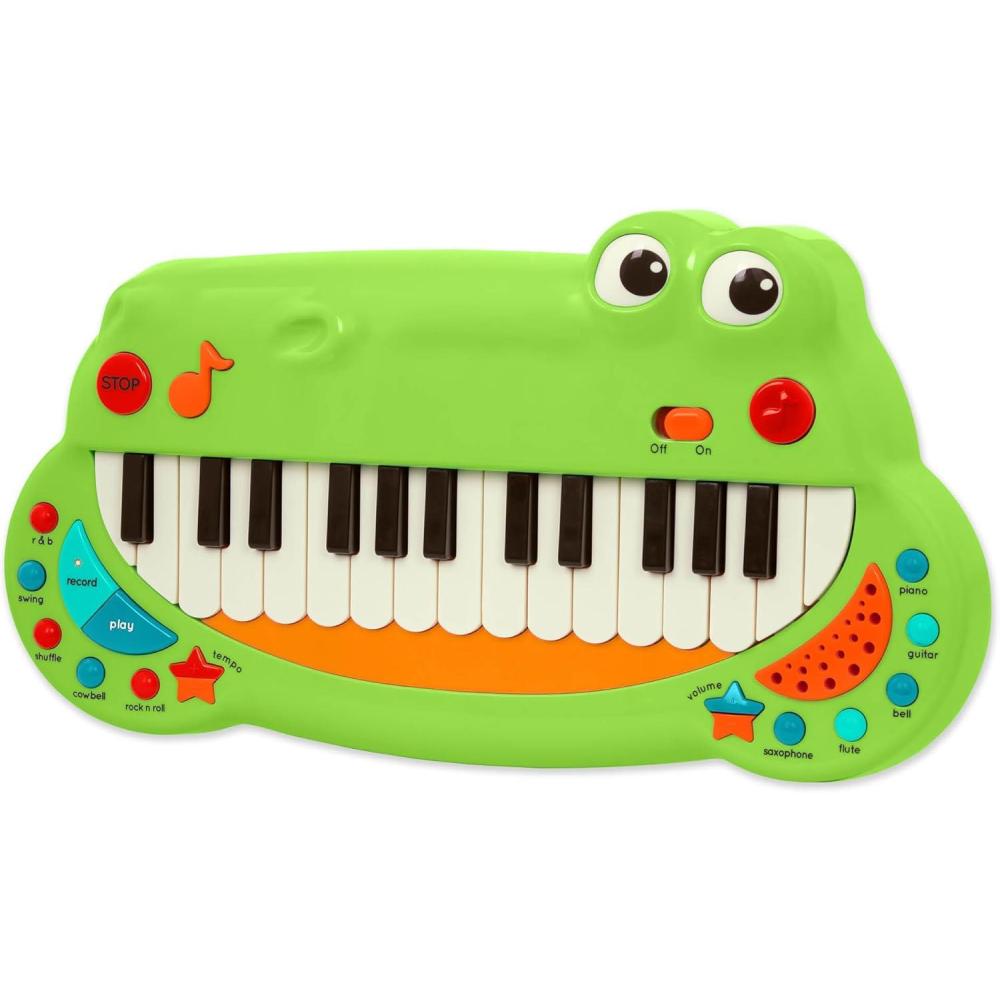 imageBattat  Toddler Musical Instrument  Animal Keyboard Piano With 5 Settings  Crocodile Piano  2 YearsPiano