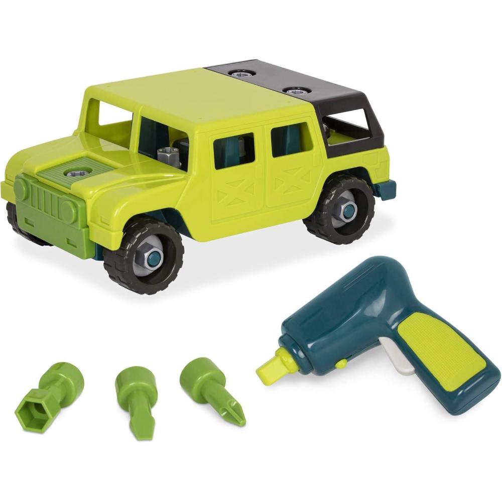 imageBattat  Wonder Wheels  Take  Apart Airplane  Toy Plane With Drill For Kids  STEM Developmental Toys  3 YearsTakeApart Roadster