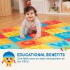 Battat – 82 Pieces Foam Alphabet Floor Mat – Large 55x65in Interlocking ABC Puzzle Mat – Floor Puzzle with Removable Shapes for Babies & Toddlers – 0 Months