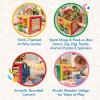 Battat – Activity Cube With Farm Theme – Educational Wooden Toys For Toddlers And Kids – 1 Year +(Standard)