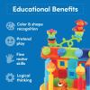 Battat – Bristle Blocks – STEM Interlocking Building Blocks – 50 Pieces Playset – Developmental Toys for Toddlers & Kids – Basic Builder Bucket – 2+ Years(128pc Jungle Adventure!)