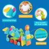 Battat – Bristle Blocks – STEM Interlocking Building Blocks – 50 Pieces Playset – Developmental Toys for Toddlers & Kids – Basic Builder Bucket – 2+ Years(128pc Jungle Adventure!)