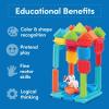 Battat – Bristle Blocks – STEM Interlocking Building Blocks – 50 Pieces Playset – Reusable Carry Case – Developmental Toys for Toddlers & Kids – Basic Builder Case – 2+ Years(113-Piece (Blue))
