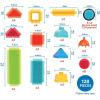 Battat – Bristle Blocks – STEM Interlocking Building Blocks – 80 Pieces Playset – Reusable Storage Bucket – Developmental Toys for Toddlers & Kids – Big Value Case – 2+ Years