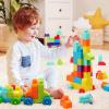 Battat – Building Blocks – 47 Pieces Brick Set – Colorful & Chunky Bricks – Unique Wheel Bricks – 12+ Months – Locbloc Red Builder’s Wagon(Blocks – 80 Pcs)