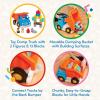 Battat – Building Blocks – 47 Pieces Brick Set – Colorful & Chunky Bricks – Unique Wheel Bricks – 12+ Months – Locbloc Red Builder’s Wagon(Blocks – 80 Pcs)