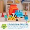 Battat – Building Blocks – 47 Pieces Brick Set – Colorful & Chunky Bricks – Unique Wheel Bricks – 12+ Months – Locbloc Red Builder’s Wagon(Blocks – 80 Pcs)