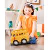 Battat – Building Blocks – 47 Pieces Brick Set – Colorful & Chunky Bricks – Unique Wheel Bricks – 12+ Months – Locbloc Red Builder’s Wagon(School Bus)