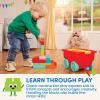 Battat – Building Blocks – 47 Pieces Brick Set – Colorful & Chunky Bricks – Unique Wheel Bricks – 12+ Months – Locbloc Red Builder’s Wagon(Wagon + Blocks – 47 Pcs)