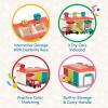 Battat – Car & Color Sorting Playset – Cause – And – Effect Toy – Push & Go Cars – Color – Coded Matching – 2+ Years – 3 – Car Garage, Red(3 Car Garage)