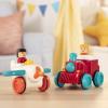 Battat – Car & Color Sorting Playset – Cause – And – Effect Toy – Push & Go Cars – Color – Coded Matching – 2+ Years – 3 – Car Garage, Red(Pump & Go)