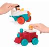 Battat – Car & Color Sorting Playset – Cause – And – Effect Toy – Push & Go Cars – Color – Coded Matching – 2+ Years – 3 – Car Garage, Red(Pump & Go)