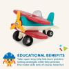 Battat – Classic Construction Toy – Pretend Play Tools – Toddler Trucks – Dexterity Building Toy – 3+ Years– Take – Apart Crane(25 Pc AirPlane)