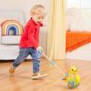 Battat – Classic Hobby Horse – Plush Stick Horse – Wooden Pole & Sensory Textures – Realistic Sounds – 2+ Years – Pony Pal(Waddling Duck)