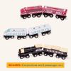 Battat – Classic Trains – 6 Pieces Wooden Railroad Set – Magnetic Toy Trains – Train Engines & Cars – 3+ Years– Wooden Locomotives & Freight Cars(Set 2)