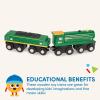 Battat – Classic Trains – 6 Pieces Wooden Railroad Set – Magnetic Toy Trains – Train Engines & Cars – 3+ Years– Wooden Locomotives & Freight Cars(Set 1)