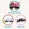 Battat – Classic Trains – 6 Pieces Wooden Railroad Set – Magnetic Toy Trains – Train Engines & Cars – 3+ Years– Wooden Locomotives & Freight Cars(Set 2)