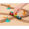Battat – Classic Trains – 6 Pieces Wooden Railroad Set – Magnetic Toy Trains – Train Engines & Cars – 3+ Years– Wooden Locomotives & Freight Cars(Train set with tracks)