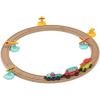 Battat – Classic Trains – 6 Pieces Wooden Railroad Set – Magnetic Toy Trains – Train Engines & Cars – 3+ Years– Wooden Locomotives & Freight Cars(Train set with tracks)