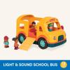 Battat – Light – Up Yellow Bus – 5 Toy Figures – Realistic Sounds – Folding Stop Sign – 18+ Months – Light & Sound School Bus(School Bus)
