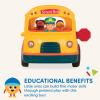 Battat – Light – Up Yellow Bus – 5 Toy Figures – Realistic Sounds – Folding Stop Sign – 18+ Months – Light & Sound School Bus(School Bus)
