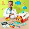 Battat – Mini Vet Playset (11 Pieces) – Plush Dog & Carrier – Stickers & Checklist – Toy Stethoscope & Bone – 2+ Years – Puppy Care Vet Kit