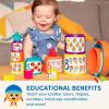 Battat – Nesting Sorter Set – 19 Pieces Stacking Bucket Sort Set – 10 Cups & 8 Shapes – Educational & Dexterity Toys – 18+ Months – Sort & Stack(Sorting Buckets)