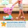 Battat – Play Circle – Shopping Cart & Grocery Set For Kids – Toy Food – Play Kitchen – Pretend Play – 3+ Years(Shopping Cart (Pink))