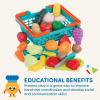 Battat – Play Food Toy for Kids – Cooking Chef Role Play Toys Pretend – Farmers Market Produce Basket – Toddler Pretend Fruit – 2+ Years – Farmers Market Produce Basket(Multicolor)