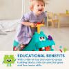 Battat – STEM Scooter – 26 Building Bricks – Lights & Sounds – Storage Seat – 12+ Months – Hippo Ride – On With Large Locblocs