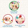 Battat – Shape Sorter For Toddlers, Kids Wooden Learning Cube 10 Colorful Wood Shapes With Numbers Count & Sort Cube 1 Year +