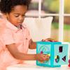 Battat – Sort & Stack Combo – 17 Pieces Sensory Sorting Set – Activity Cube With Bead Maze – Educational & Dexterity Toys – 2+ Years – Shape Sorter Cube + Stacking Rings(Shape Sorter Cube)