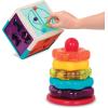 Battat – Sort & Stack Combo – 17 Pieces Sensory Sorting Set – Activity Cube With Bead Maze – Educational & Dexterity Toys – 2+ Years – Shape Sorter Cube + Stacking Rings(Stacking Rings + Shape sorter Cube)