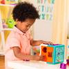 Battat – Sort & Stack Combo – 17 Pieces Sensory Sorting Set – Activity Cube With Bead Maze – Educational & Dexterity Toys – 2+ Years – Shape Sorter Cube + Stacking Rings(Shape Sorter Cube)