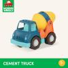 Battat – Wonder Wheels – 3 Pieces Toy Truck Set – Dump, Tow Cement– Toy Construction Vehicles – Recyclable Materials – 1 year +, Yellow(Cement Truck)