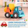 Battat – Wonder Wheels – 3 Pieces Toy Truck Set – Dump, Tow Cement– Toy Construction Vehicles – Recyclable Materials – 1 year +, Yellow(Cement Truck)
