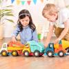 Battat – Wonder Wheels – 3 Pieces Toy Truck Set – Dump, Tow Cement– Toy Construction Vehicles – Recyclable Materials – 1 year +, Yellow(Combo 2)