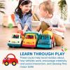 Battat – Wonder Wheels – 3 Pieces Toy Truck Set – Dump, Tow Cement– Toy Construction Vehicles – Recyclable Materials – 1 year +, Yellow(Combo 2)