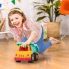Battat – Wonder Wheels – 3 Pieces Toy Truck Set – Dump, Tow Cement– Toy Construction Vehicles – Recyclable Materials – 1 year +, Yellow(Dump Truck)