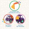 Battat – Wonder Wheels – 3 Pieces Toy Truck Set – Dump, Tow Cement– Toy Construction Vehicles – Recyclable Materials – 1 year +, Yellow(Excavator Truck)