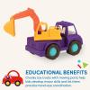Battat – Wonder Wheels – 3 Pieces Toy Truck Set – Dump, Tow Cement– Toy Construction Vehicles – Recyclable Materials – 1 year +, Yellow(Excavator Truck)