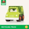 Battat – Wonder Wheels – 3 Pieces Toy Truck Set – Dump, Tow Cement– Toy Construction Vehicles – Recyclable Materials – 1 year +, Yellow(Garbage Truck)