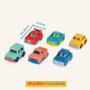 Battat – Wonder Wheels – Set of 6 Mini Toy Cars for Kids – Race Car, Truck, Taxi, Police, Retro, 4×4 – Pretend Play – Recyclable Materials – Mini Riders – 1 Year +(6 Cars)