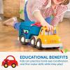 Battat – Wonder Wheels – Set of 6 Mini Toy Cars for Kids – Race Car, Truck, Taxi, Police, Retro, 4×4 – Pretend Play – Recyclable Materials – Mini Riders – 1 Year +(Car Carrier with 2 Cars)