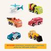 Battat – Wood Cars For Kids – 6 Pieces Toy Vehicle Set – Mini Rescue & Construction Vehicles – Toddler Truck Toys – 3+ Years– Wooden Vehicles Set 1(Set 3)